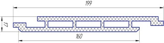 Профиль имитации бруса МПК Роскомпозит 160x17