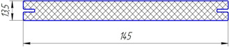 Профиль планкена МПК Роскомпозит OTTIMO 145x13